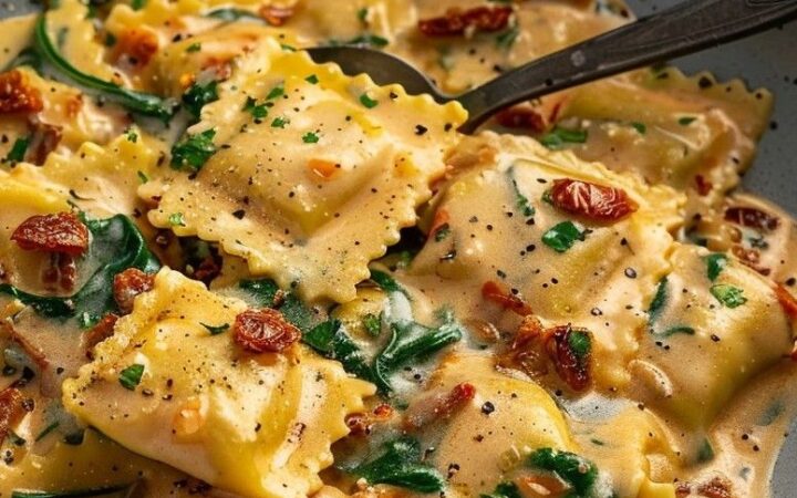 crockpot italian sausage ravioli