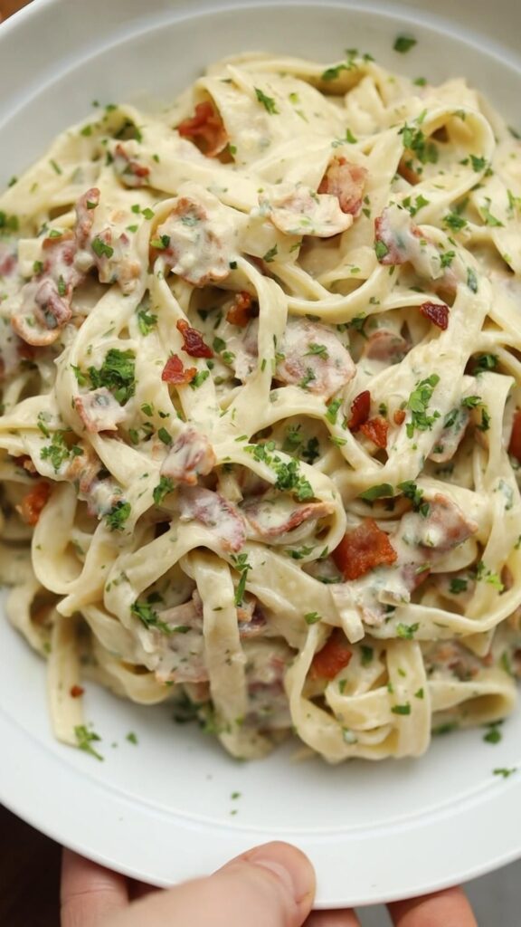 bacon in pasta