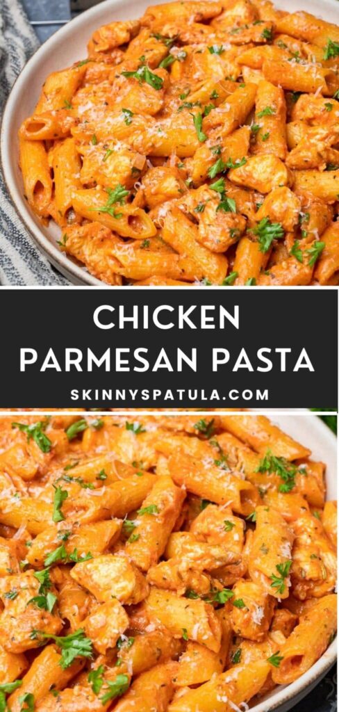 healthy garlic parmesan chicken pasta