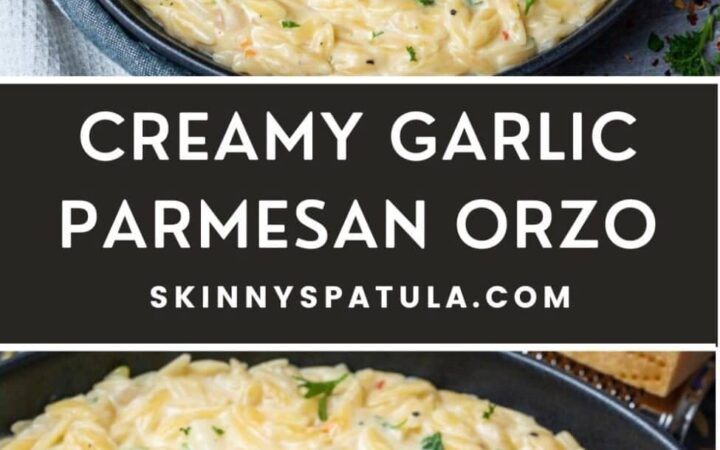 easy garlic orzo dish