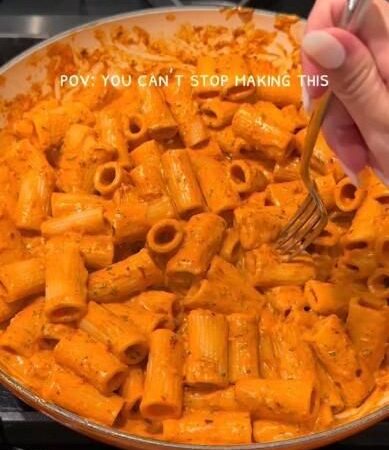 rigatoni pasta with tomato sauce and cheese