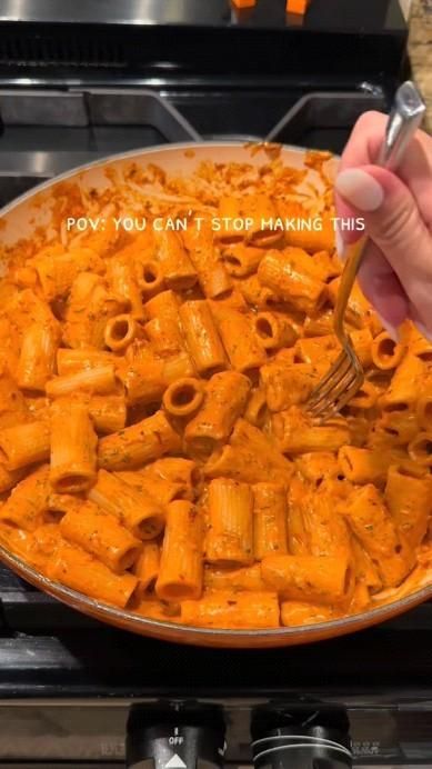 rigatoni pasta with tomato sauce and cheese