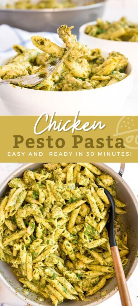 quick pesto chicken penne