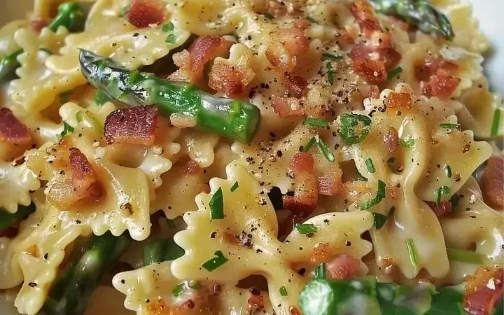 creamy lemon asparagus pasta
