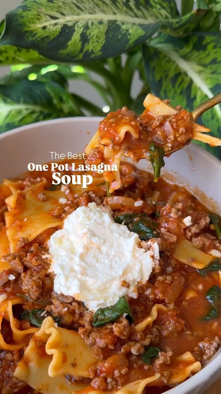 Comfort Food Lasagna Soup