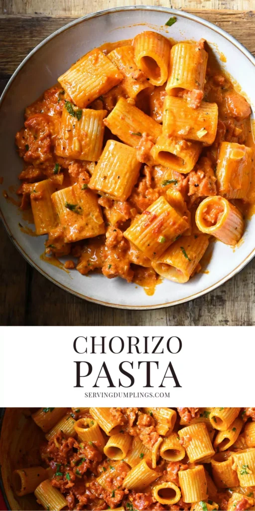 creamy chorizo pasta recipe