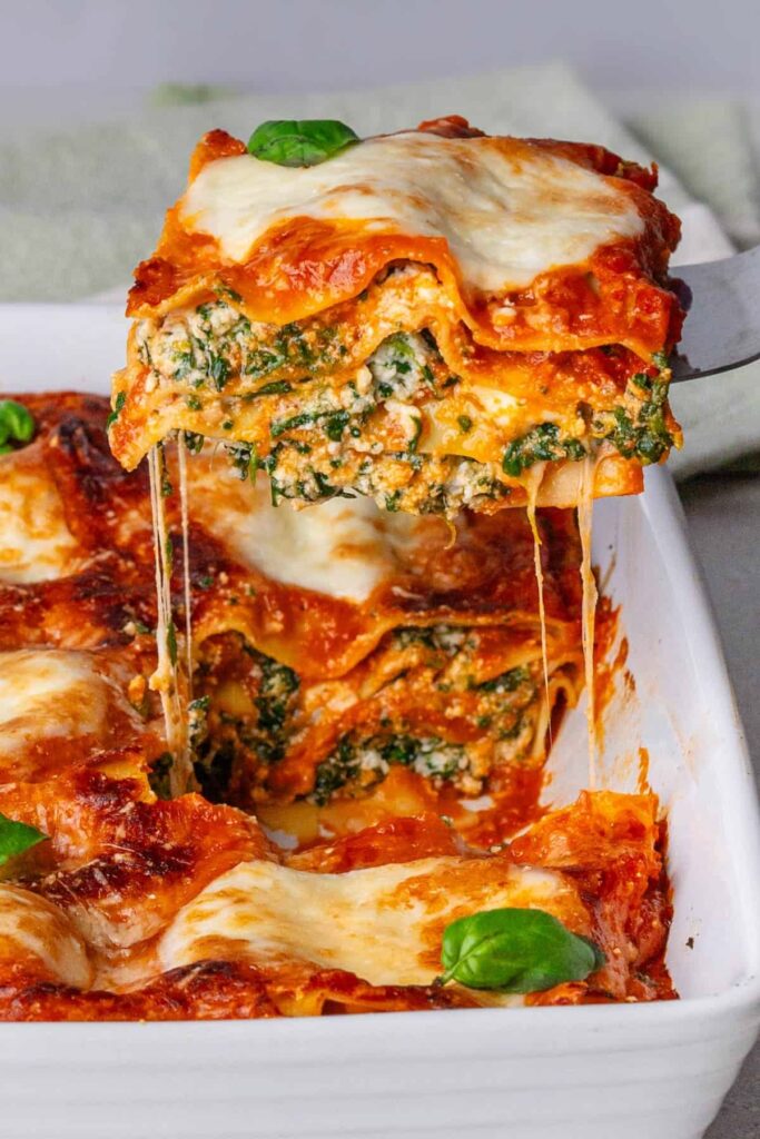 cheese and spinach lasagna