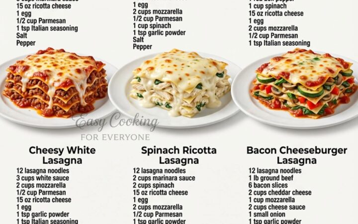 types of lasagna