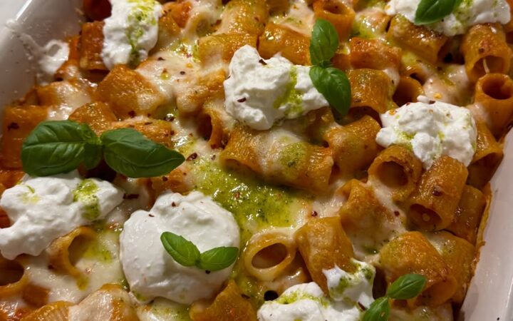 spicy vodka pasta burrata recipe