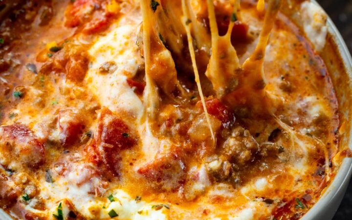 skillet chili and meatballs recipe