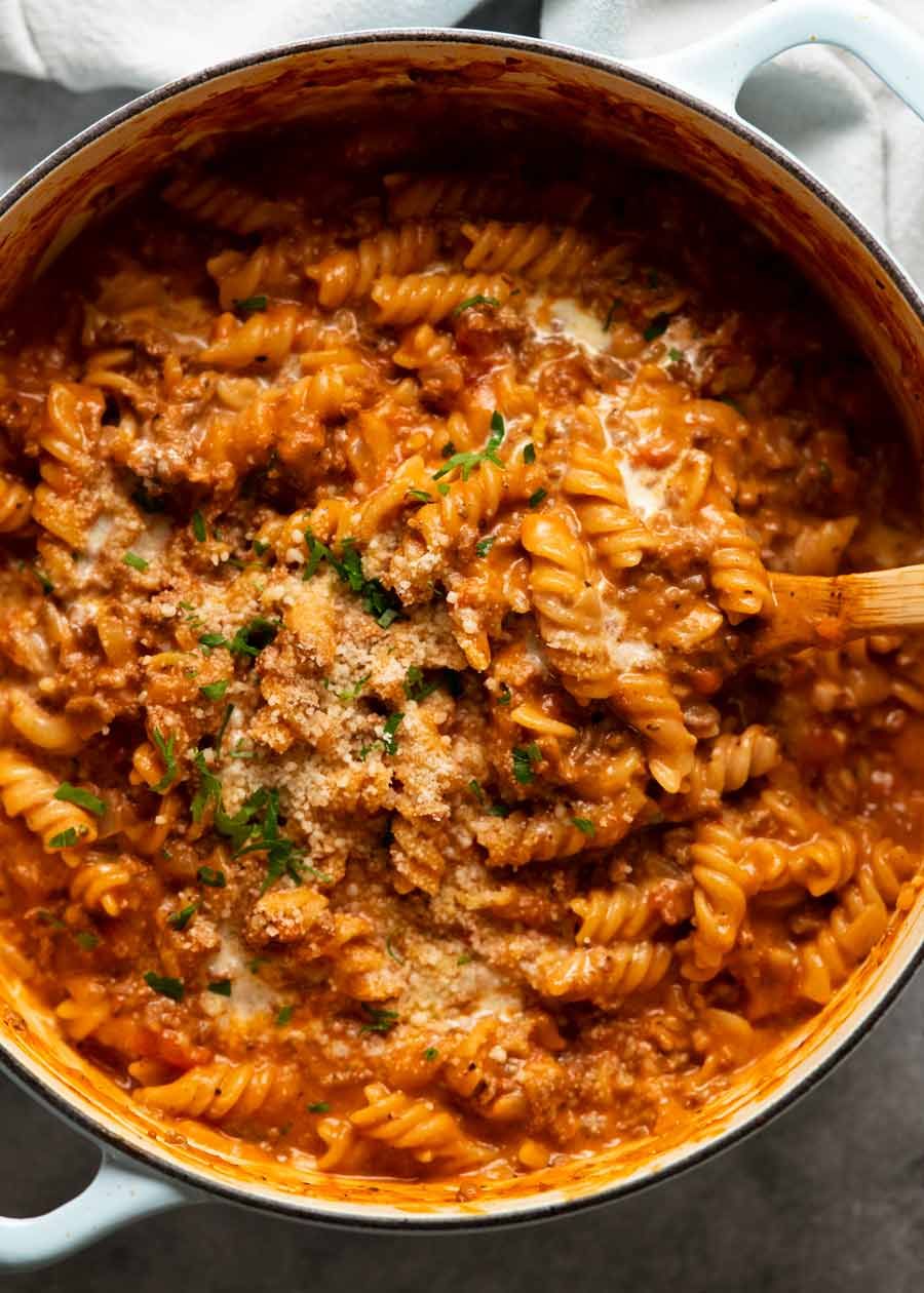 Savory Ground Beef and Shells Skillet